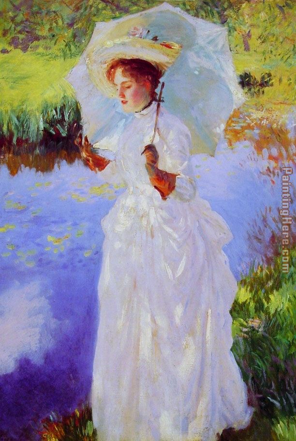 A Morning Walk lady painting - John Singer Sargent A Morning Walk lady art painting